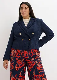 Blazer en maille bouclette à boutons décoratifs, bonprix