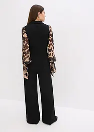 Jersey-Jumpsuit mit Mesh-Ärmeln, bonprix