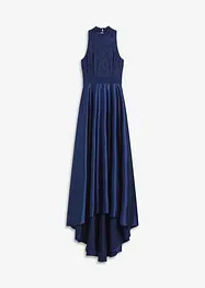 Maxikleid aus glänzendem Satin mit Spitze, bonprix