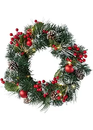 Couronne de porte LED avec décorations, bonprix