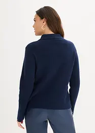 Polo-Pullover mit Wollanteil, bonprix