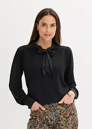 Shirt mit Viskose und Satinschluppe, bonprix
