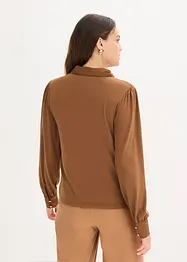 Shirt mit Viskose und Satinschluppe, bonprix