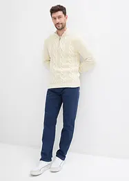 Pantalon extensible regular à doublure chaude en flanelle, droit, bonprix