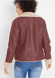 Lederimitat-Jacke, gefüttert, bonprix