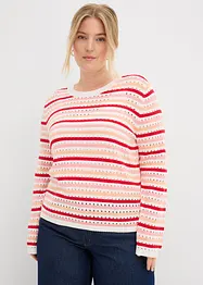 Pull en maille ajourée, bonprix