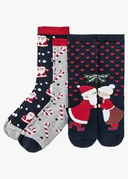 Weihnachtssocken mit Bio-Baumwolle (3er Pack), bonprix