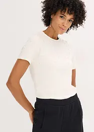 Shirt mit Perlen-Applikation, bonprix