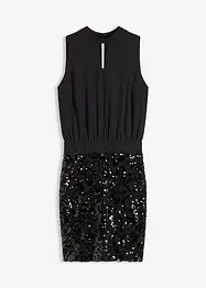 Robe avec jupe à sequins, bonprix