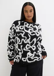 Pull doux en jacquard, viscose mélangée, bonprix