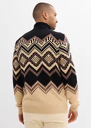 Pull col roulé à motif ikat, bonprix
