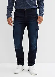 Jean cargo avec doublure thermique en flanelle et taille élastiquée, droit, bonprix
