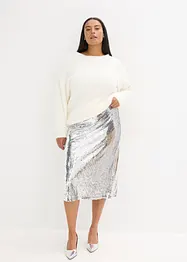 Pull long en maille poilue douce, bonprix