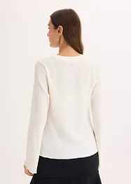 Langarmshirt aus strukturiertem Crêpe, bonprix