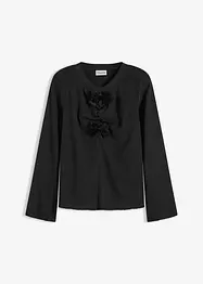 T-shirt manches longues en crêpe texturé, bonprix