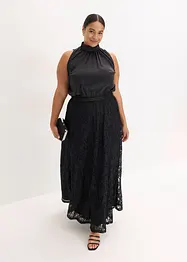 Robe longue avec jupe en dentelle, bonprix