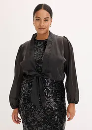 Boléro en tulle fin avec détail à nouer, bonprix