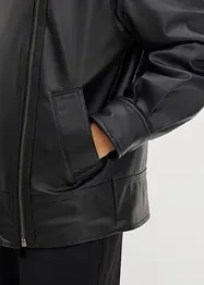Lederimitat-Jacke mit Leoparden Kunstfell, bonprix