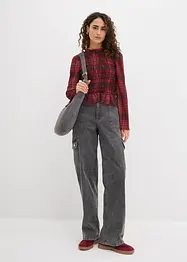 Cargo-Jeans, High Waist, bonprix