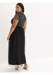 Robe longue avec haut brodé de perles, bonprix
