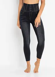 Legging sculptant sans coutures imitation jean, maintien fort, bonprix