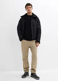 Pull col rond doux en coton mélangé, loose, bonprix