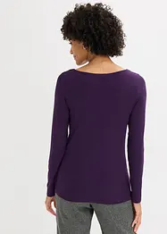 Shirt mit Mesheinsatz und Glitzersteinchen, bonprix