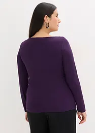 Shirt mit Mesheinsatz und Glitzersteinchen, bonprix