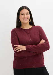 Strickjacke mit Glitzersteinchen, bonprix