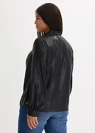 Hemdbluse aus glänzendem Satin, bonprix