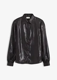 Hemdbluse aus glänzendem Satin, bonprix