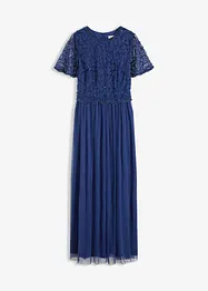 Maxikleid aus feinem Tüll mit Paillettenstickerei, bonprix