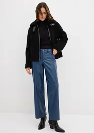 Weite Lederimitat-Hose, bonprix