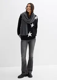 Oversize-Pullover mit Sternendruck, bonprix