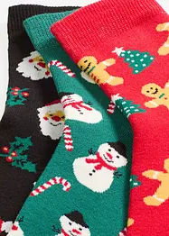 Lot de 6 paires de chaussettes de Noël, bonprix
