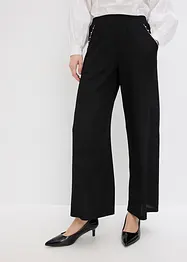 Pantalon en jersey texturé avec application de perles, bonprix
