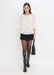 Blouse à motif floral texturé, bonprix