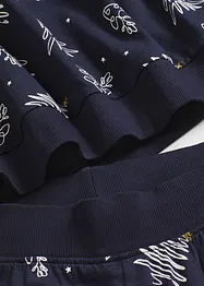 Pyjama aus reiner Baumwolle mit Glitzerdruck, bonprix