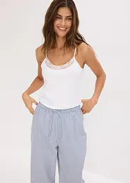 Unterhemd mit Bio-Baumwolle und Spitze (2er Pack), bonprix