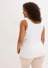 Unterhemd mit Bio-Baumwolle und Spitze (2er Pack), bonprix