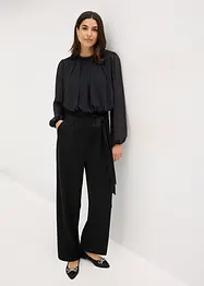 Jumpsuit mit Chiffon und Glitzer, bonprix