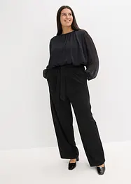Jumpsuit mit Chiffon und Glitzer, bonprix