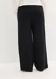 Pantalon en jersey milano avec taille élastiquée et strass, bonprix
