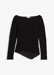 T-shirt manches longues en dentelle, bonprix