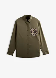 Oversize-Hemd mit Kontrast Tasche, bonprix