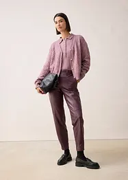 Ajour-Strickjacke mit Wolle, bonprix