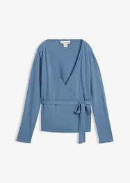Wickelstrickjacke mit Merinowolle, bonprix