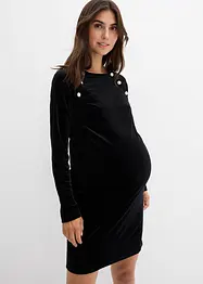 2-in-1 festliches Umstands- und Stillkleid aus weichem Samt, bonprix