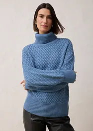 Rollkragenpullover mit Merinowolle, bonprix