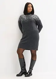Robe en maille à sequins, bonprix
